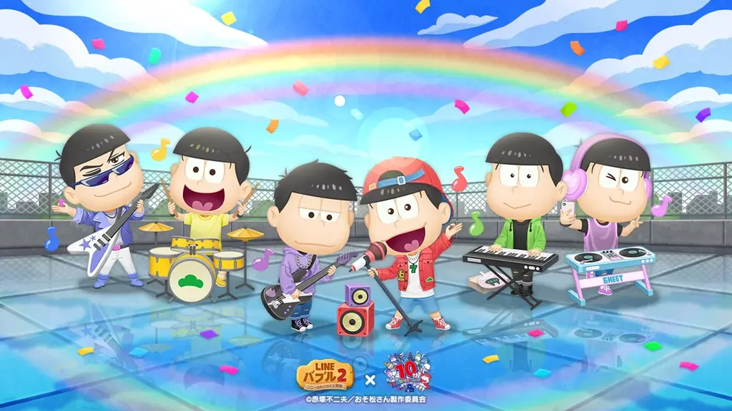 LINEバブル2で『おそ松さん』コラボ開催、限定ガチャやログボ多数