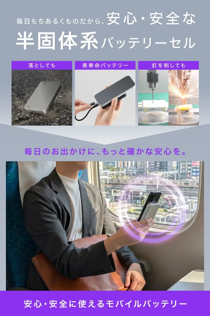 【株式会社CIO】Qi2.2、薄さ14mmの10000mAhの半固体系モバイルバッテリー「SMARTCOBY SLIMⅡ Wireless2.2 SS10K」を販売開始 画像 7