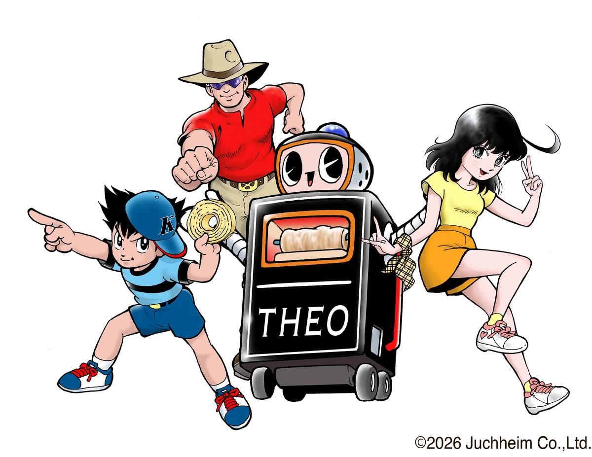 バウムクーヘンAI職人「THEO（テオ）」パリへ行く　手塚治虫のマンガ・アシスタントだった池原しげとが描く、ユーハイムオリジナル漫画「The O piece（ジ オー・ピース）」がフランス進出 画像 2