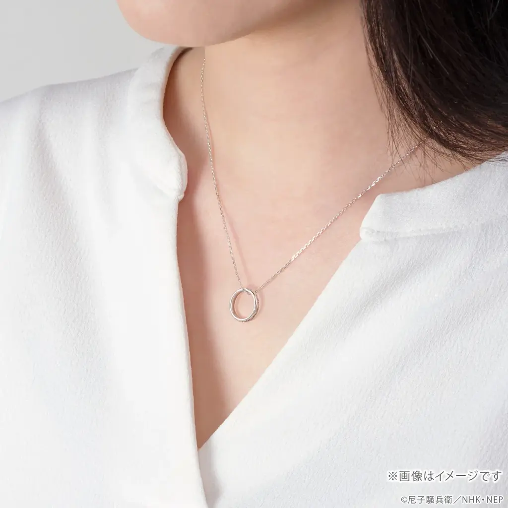 いつもそばに、忍たまたちの存在を。内側に刻まれた名前は、消えない絆に。【忍たま乱太郎】リングネックレス。リング部分を2本重ねると手裏剣柄が繋がるデザイン 画像 7