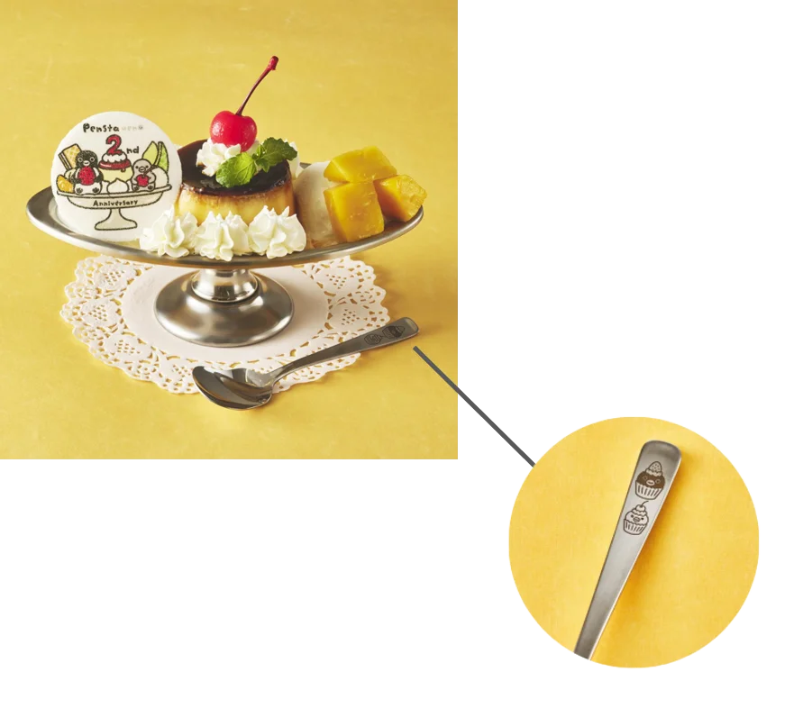 「Pensta エキュート上野店」カフェエリアに夏が到来！人気のプリンアラモードが、夏季限定「マンゴー添え」なって新登場～ここでしか手に入らない！人気のスーベニアスプーンも新デザインにリニューアル～ 画像 3
