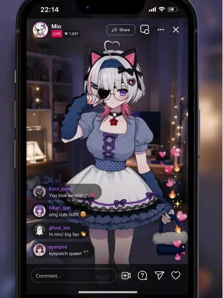 AI創作プラットフォーム「PixAI」、キャラクターをバーチャル配信シーンに登場させる生成ツールを公開 画像 3