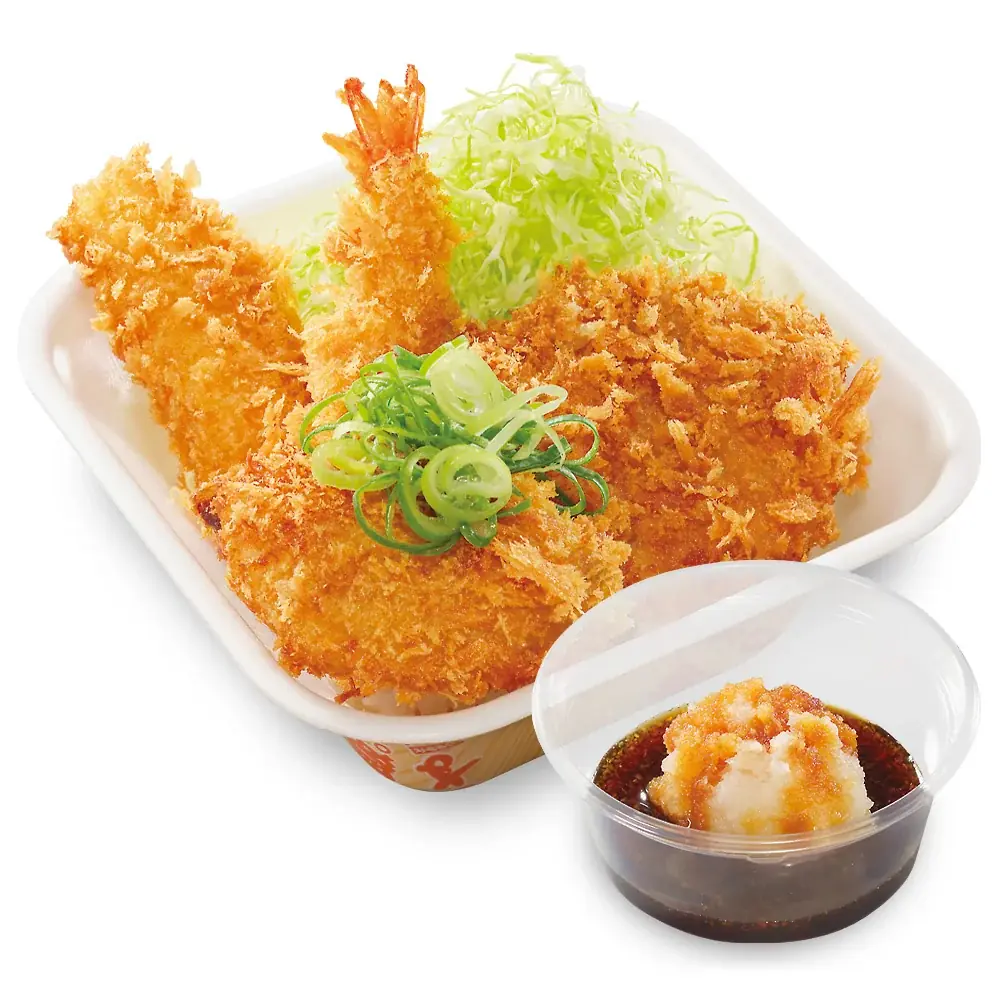 海鮮も肉も。どちらも主役の欲張り丼。「海鮮三種とロースの醬油カツ」かつやで販売開始！ 画像 4