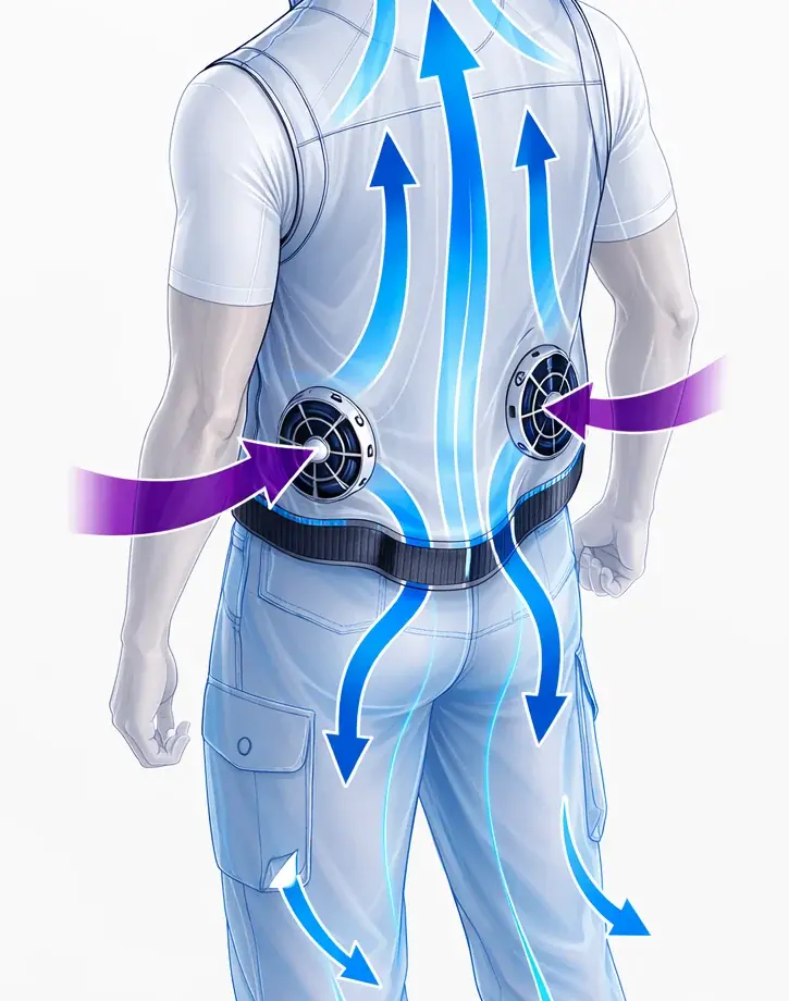 福井発、ファン付きウェアの風を脚まで届ける「AirLink Pants」、6月25日よりMakuakeで先行販売 画像 3