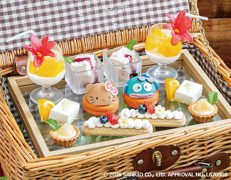 サンリオキャラクターズ ガーデンカフェから、夏季限定メニューが登場！こんがり日焼けした姿がかわいいアフタヌーンティーやハニトー、毎年人気の「ぐでたま かき氷パフェ」も登場。 画像 4