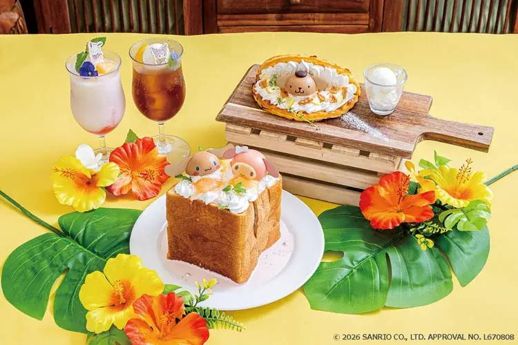 サンリオキャラクターズ ガーデンカフェから、夏季限定メニューが登場！こんがり日焼けした姿がかわいいアフタヌーンティーやハニトー、毎年人気の「ぐでたま かき氷パフェ」も登場。 画像 6