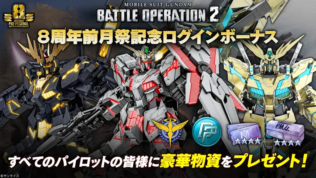 PlayStation®5/PlayStation®4『機動戦士ガンダム　バトルオペレーション２』「8周年前月祭」開催中！「ダブルオーライザー」が本日参戦！ 画像 7