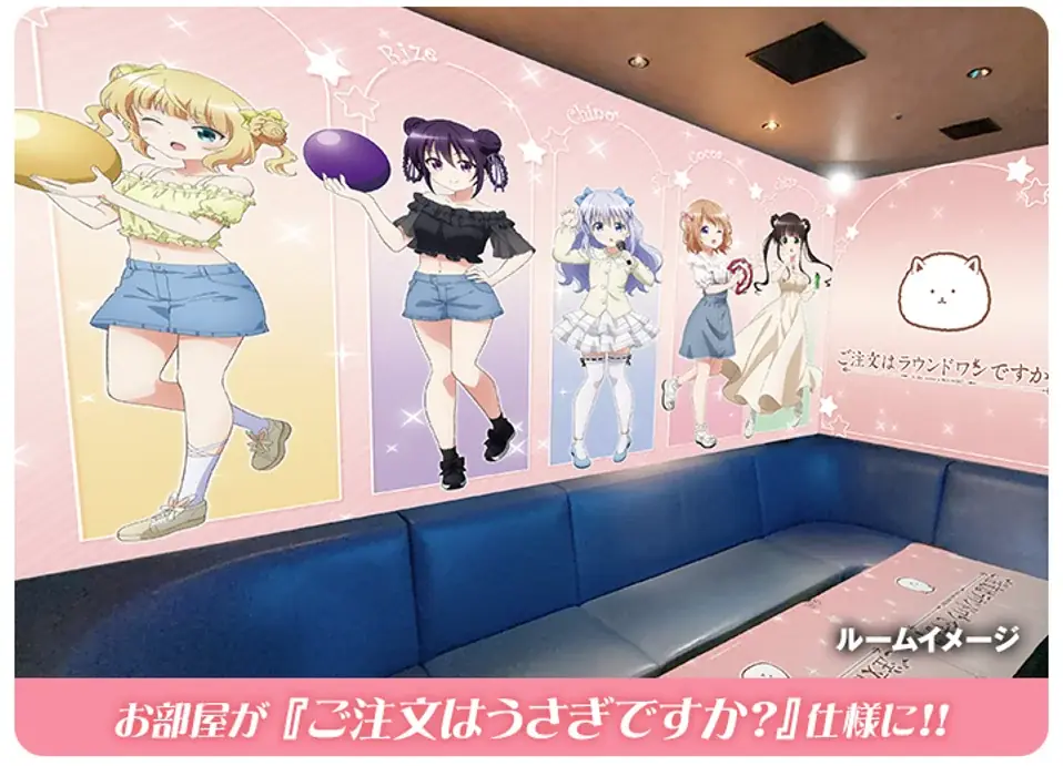 アニメ「ご注文はうさぎですか？」とラウンドワンの初コラボが実現！『ご注文はラウンドワンですか？』を全国で開催！夏らしい華やかな姿でカラオケやボウリングを楽しむ描きおろしイラストが登場！ 画像 8