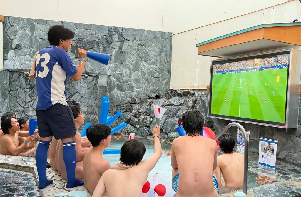 おふろで観るサッカー体験　utataneの観戦イベント