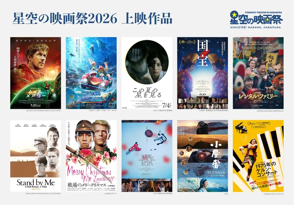 八ヶ岳の星空の下で、特別な映画体験を。第40回「星空の映画祭」8/2より15日間開催！『プロジェクト・ヘイル・メアリー』『国宝』『スタンド・バイ・ミー』など全10作品を日替わり上映 画像 3