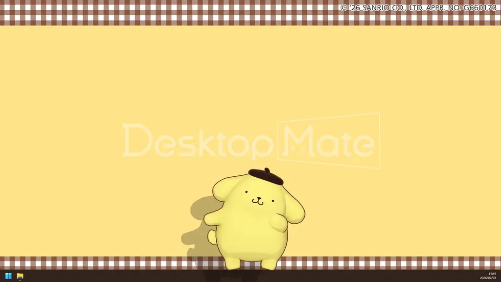 Desktop Mate ポムポムプリン DLC、2026年サンリオキャラクター大賞の1位獲得を記念して期間限定20%オフセール開催 画像 4