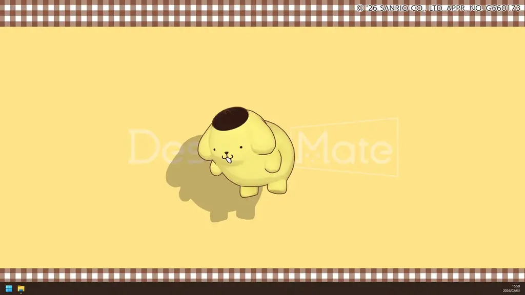 Desktop Mate ポムポムプリン DLC、2026年サンリオキャラクター大賞の1位獲得を記念して期間限定20%オフセール開催 画像 5