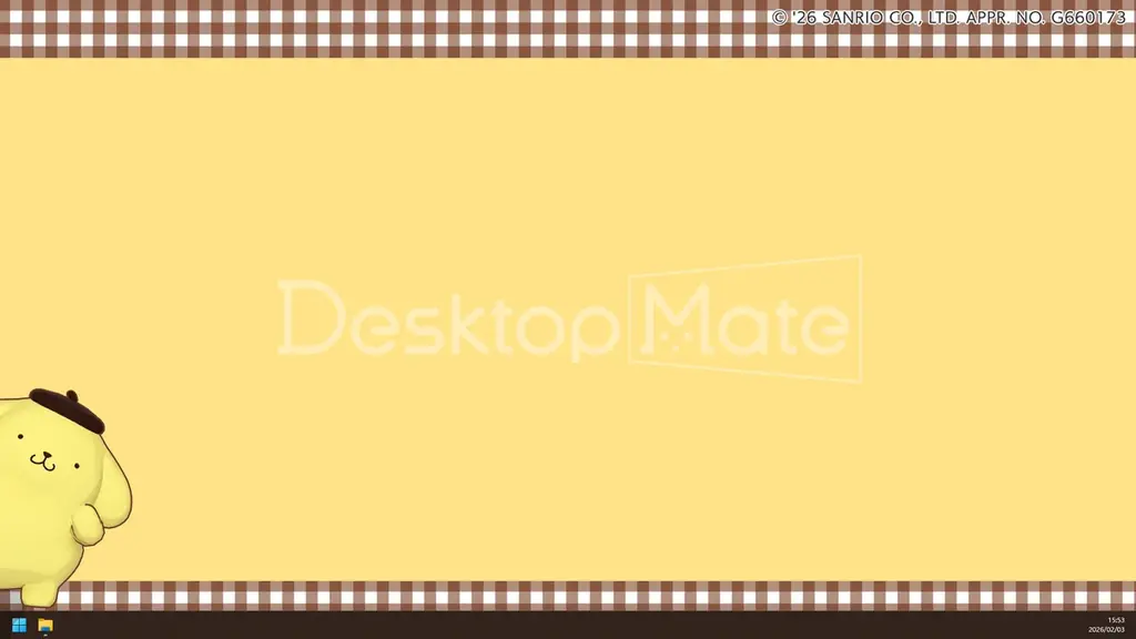 Desktop Mate ポムポムプリン DLC、2026年サンリオキャラクター大賞の1位獲得を記念して期間限定20%オフセール開催 画像 7