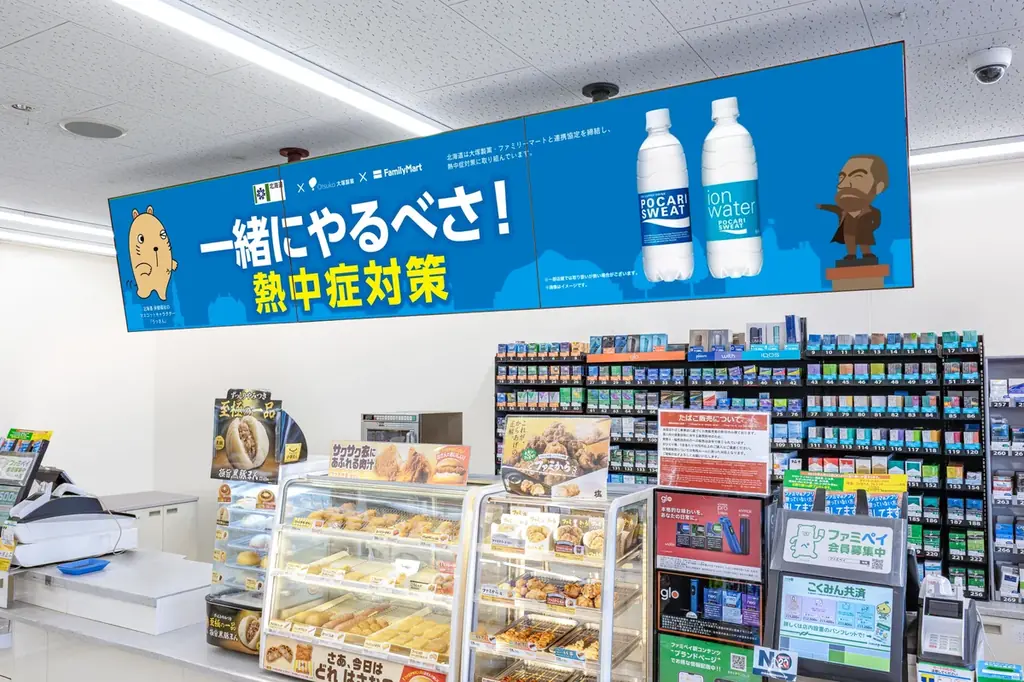 ファミマTVで全国放映、自治体連携の熱中症啓発