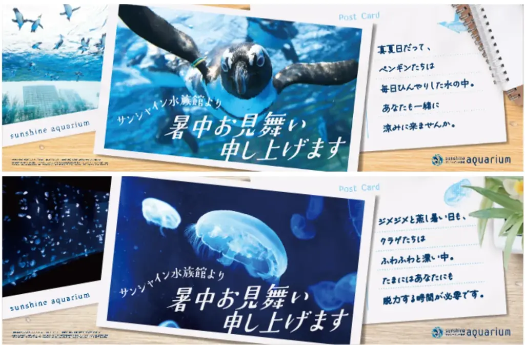 猛暑につき、水族館から“涼”をお届け。サンシャイン水族館の生き物たちがJR埼京線車両内をジャック！6月29日(月)より一足先に「暑中お見舞い申し上げます」 画像 2
