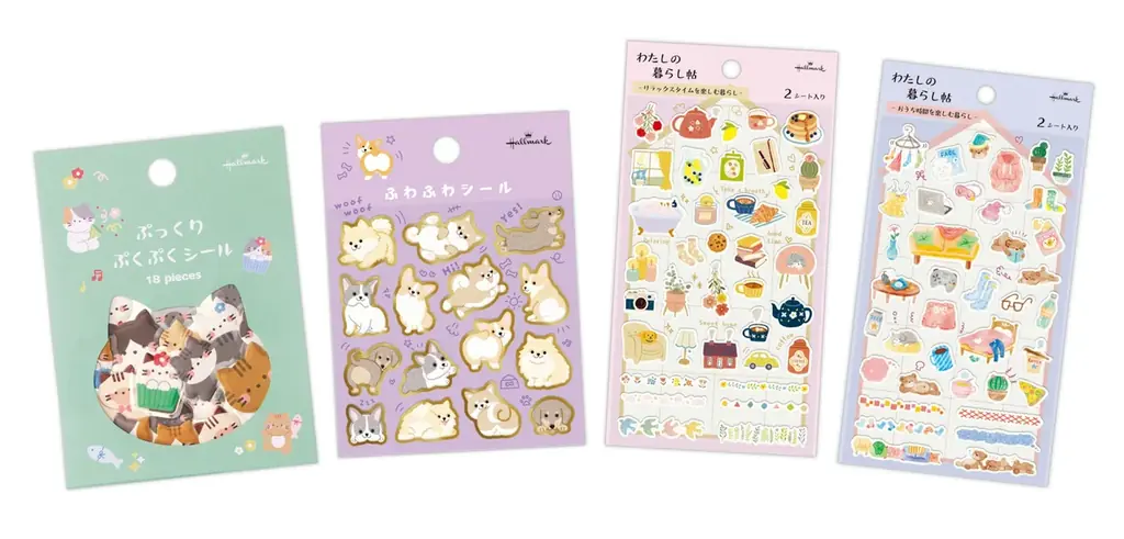 日本ホールマーク新作シールが7/6発売　ぷくぷく＆ふわふわ
