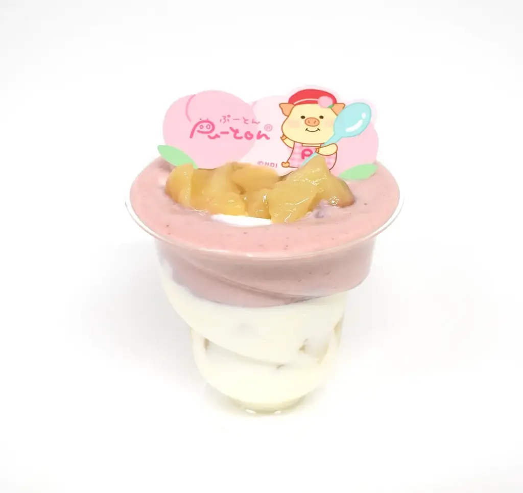 人気キャラクター「ぷーとん」とコロンバンが初コラボ！桃づくしのワッフルとパンナコッタを7月17日より原宿で期間限定販売 画像 2