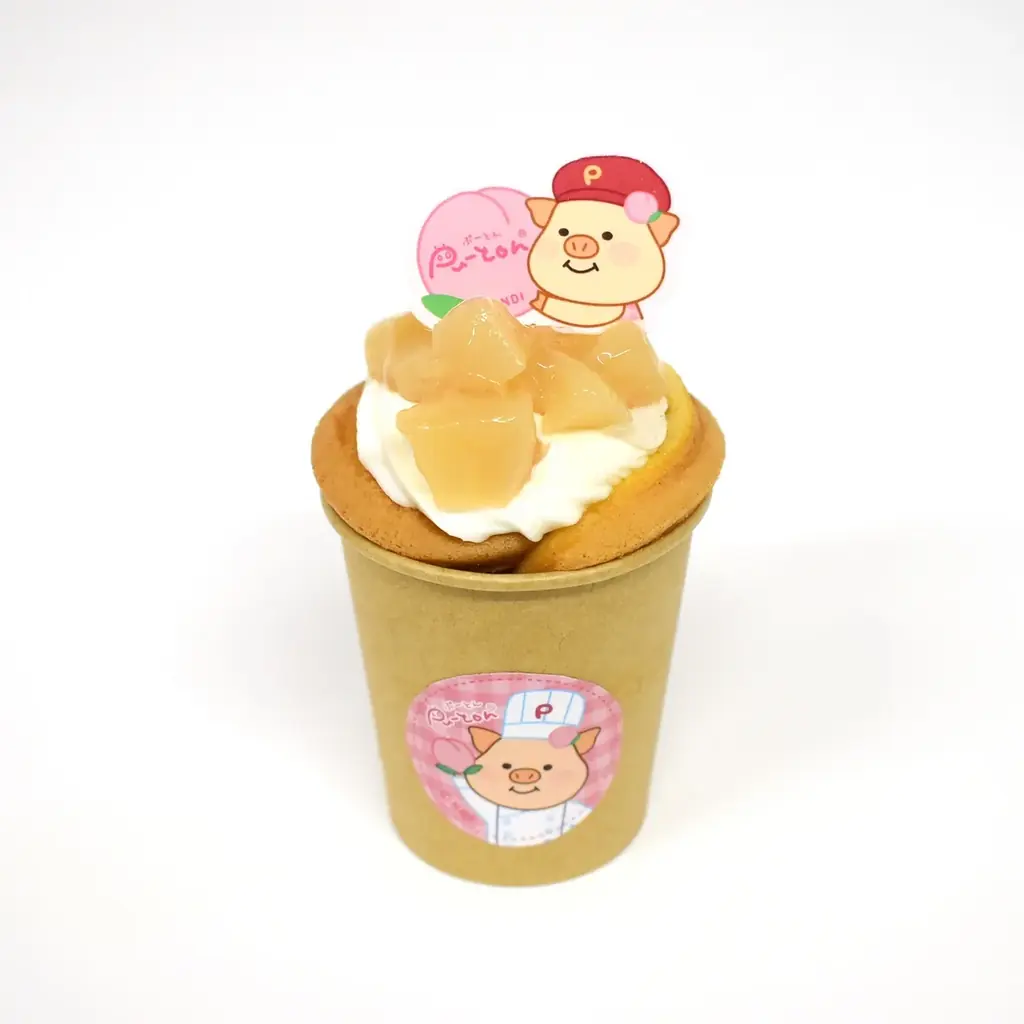 人気キャラクター「ぷーとん」とコロンバンが初コラボ！桃づくしのワッフルとパンナコッタを7月17日より原宿で期間限定販売 画像 3