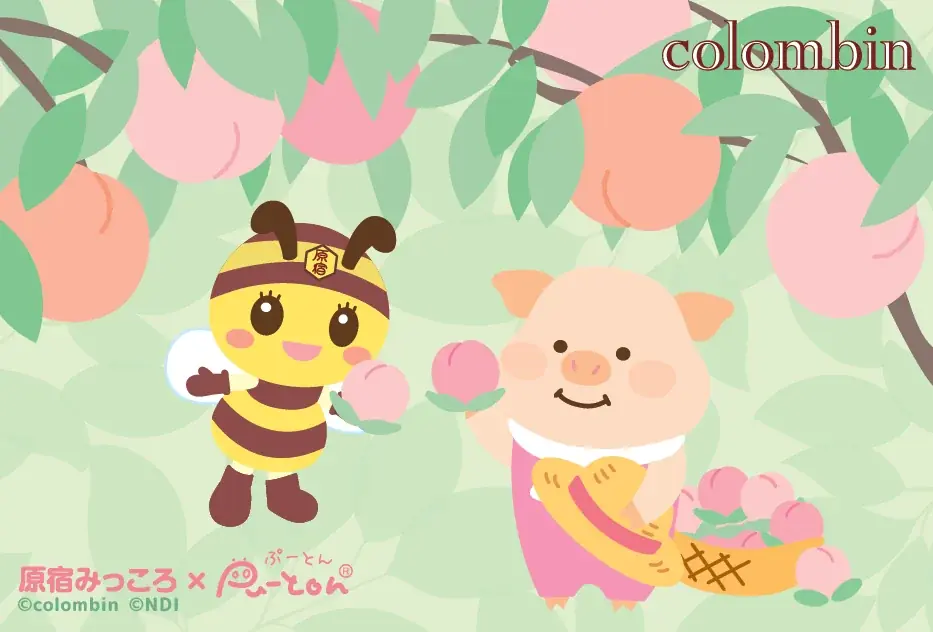 人気キャラクター「ぷーとん」とコロンバンが初コラボ！桃づくしのワッフルとパンナコッタを7月17日より原宿で期間限定販売 画像 4