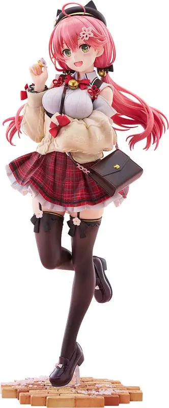 『ホロライブ』より、「さくらみこ」が私服姿のスタチューフィギュアで登場。あみあみにて予約受付中。 画像 3