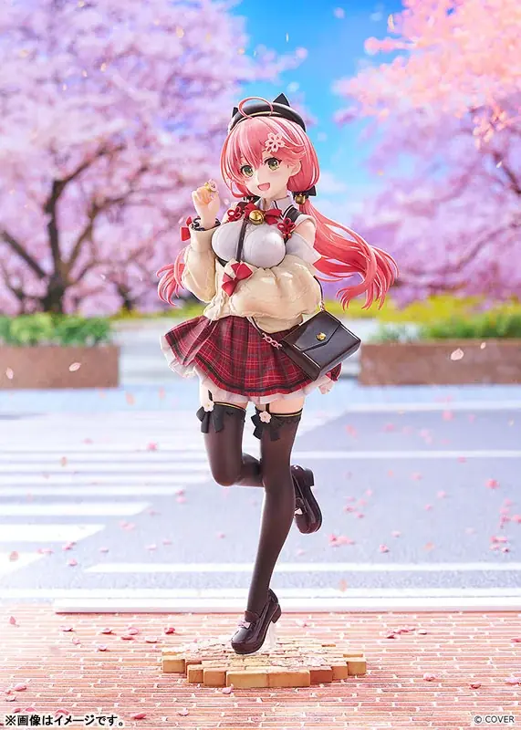 『ホロライブ』より、「さくらみこ」が私服姿のスタチューフィギュアで登場。あみあみにて予約受付中。 画像 4