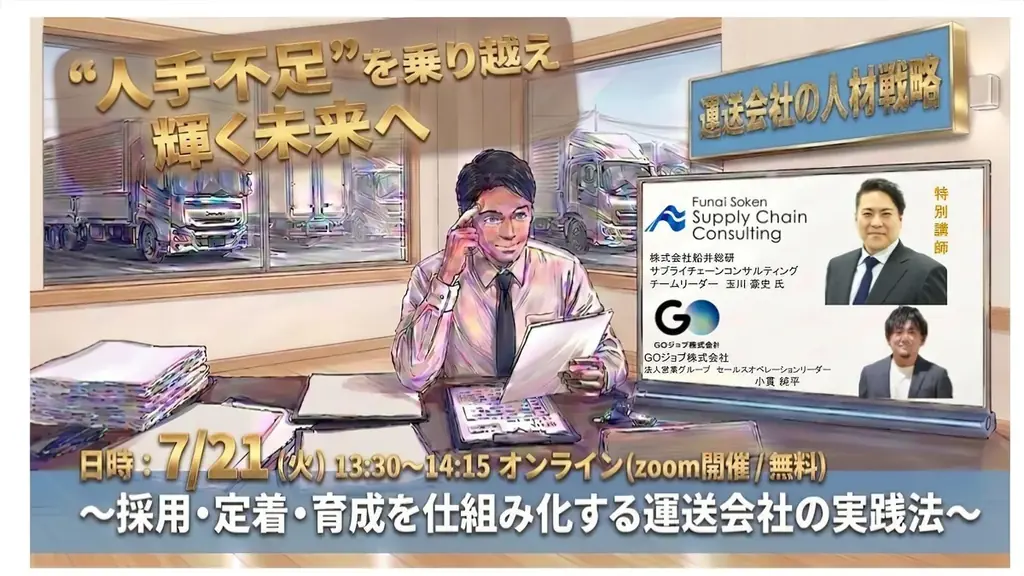 7/21開催｜運送会社の人手不足を仕組化する実践セミナー
