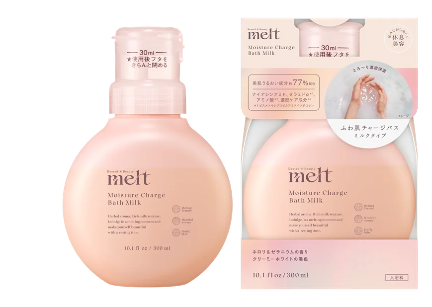花王のヘアケアブランド「melt（メルト）」から、ブランド初の入浴料を発売！ とろける重炭酸ミルクバスで、休みながら全身美しく“休息美容入浴”を提案 画像 6