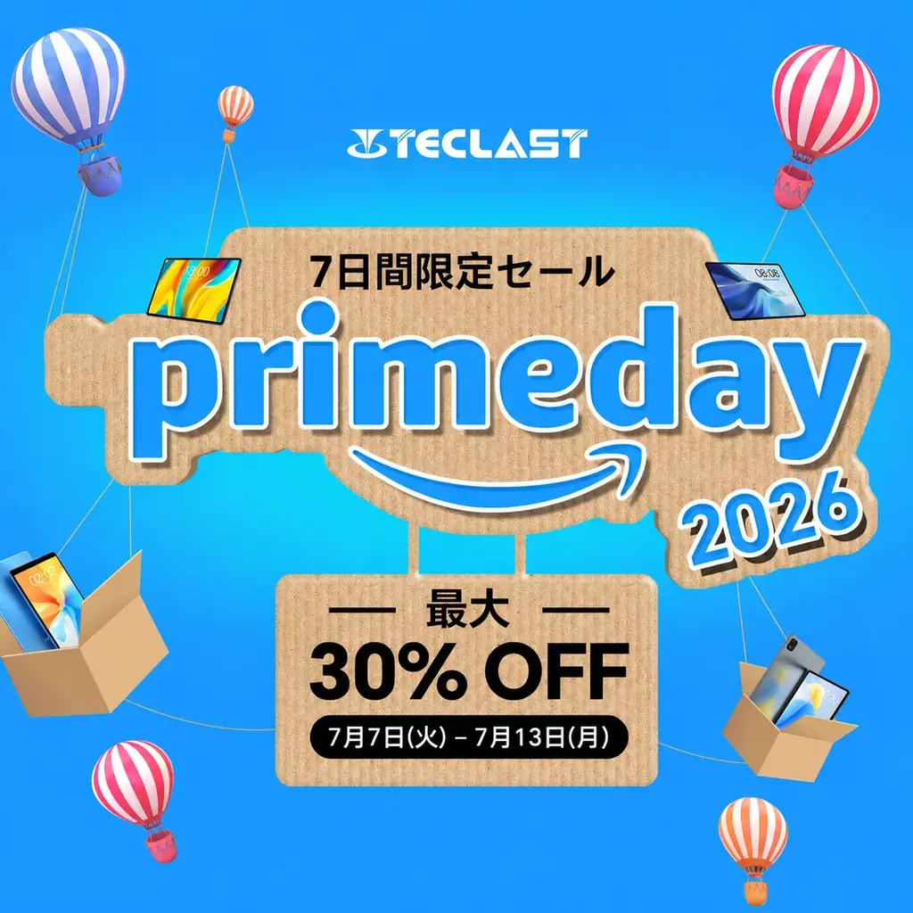 7/10開始｜Teclastが最大30%OFFのプライムデー