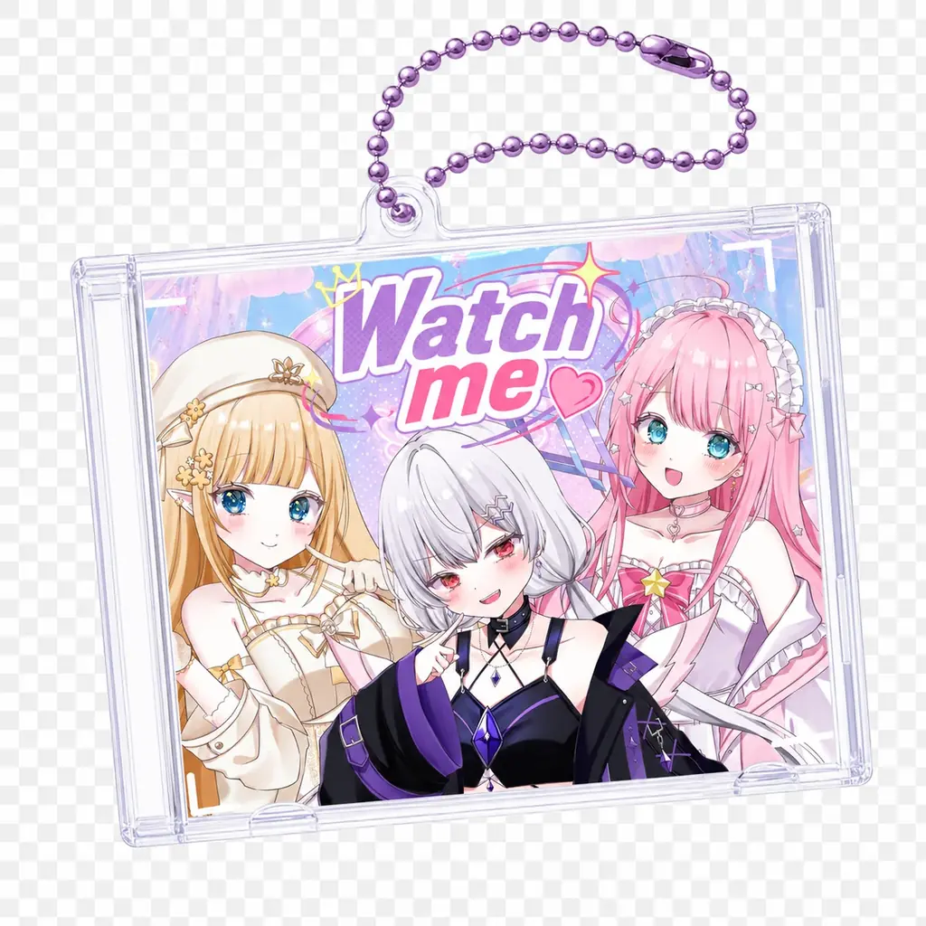 【会いに行けるアイドルVTuber】クインテ、7/12単独ミニライブ『Watch me』販売グッズを一挙公開！ミニCDキーホルダー初登場＆実写チェキ・実写缶バッジも初ラインナップ 画像 2