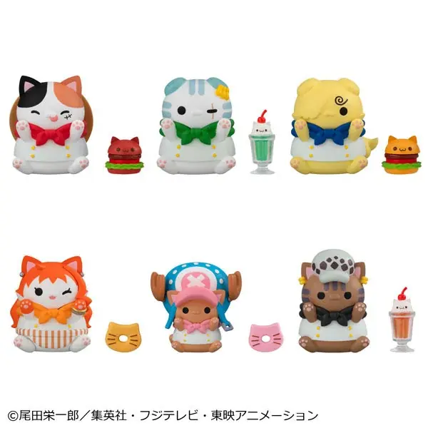『ワンピース』より、ニャンピースニャーン！各キャラクターたちがDINERの店員になってラインナップ。あみあみにて予約受付中。 画像 2