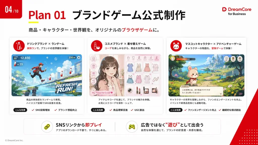 「広告は、もう届かない」と気づいた企業へ。DreamCore、ブランドの世界観をゲームに変える法人向けサービス「DreamCore for Business」を提供開始 画像 4