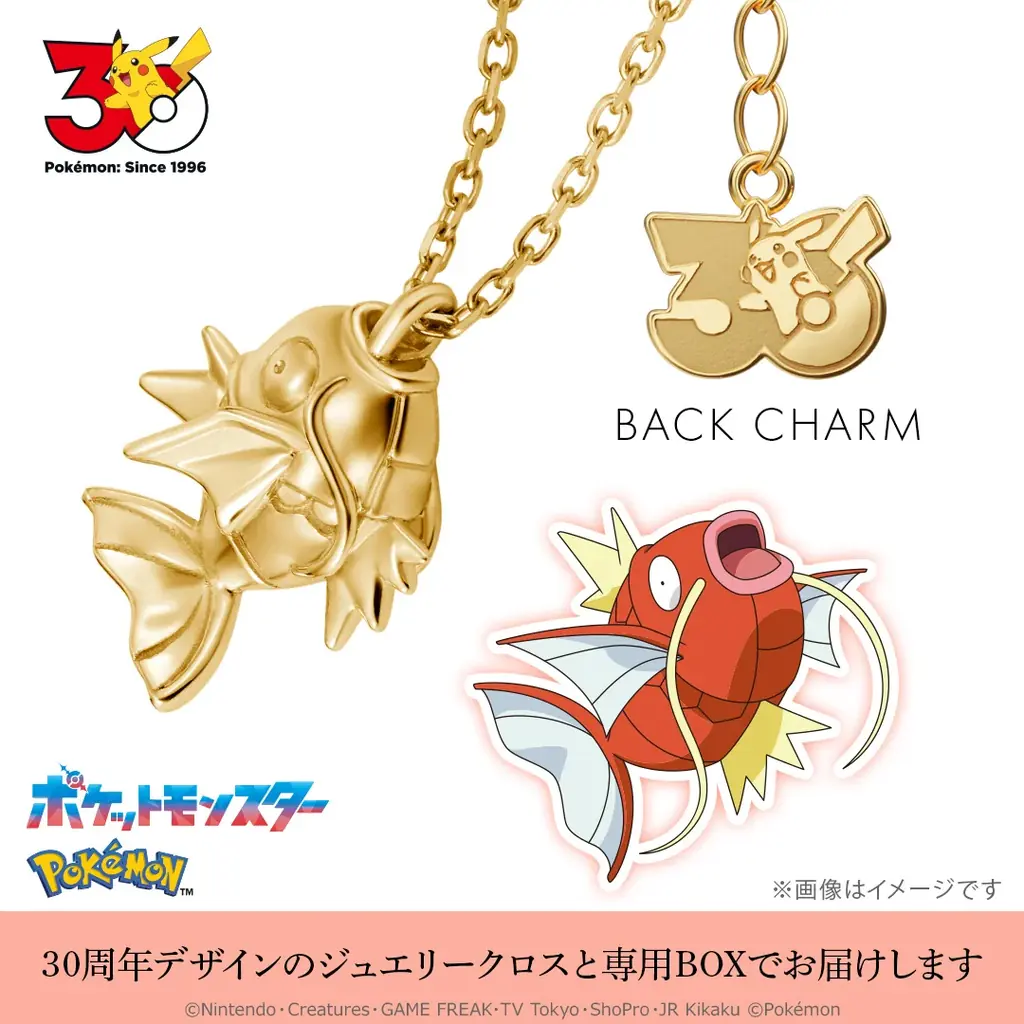 【ポケットモンスター】30周年モデル ネックレス。30周年ロゴを刻印した特別なデザイン。8月14日（金）まで予約受付 画像 12