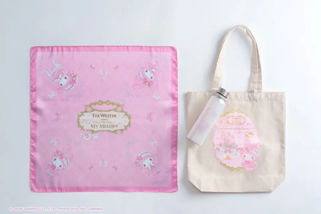 “My Melody Peach Tea Party”に、お出掛けアイテム付きプランが登場「マイメロディからの夏の贈り物」【ウェスティンホテル仙台】 画像 2