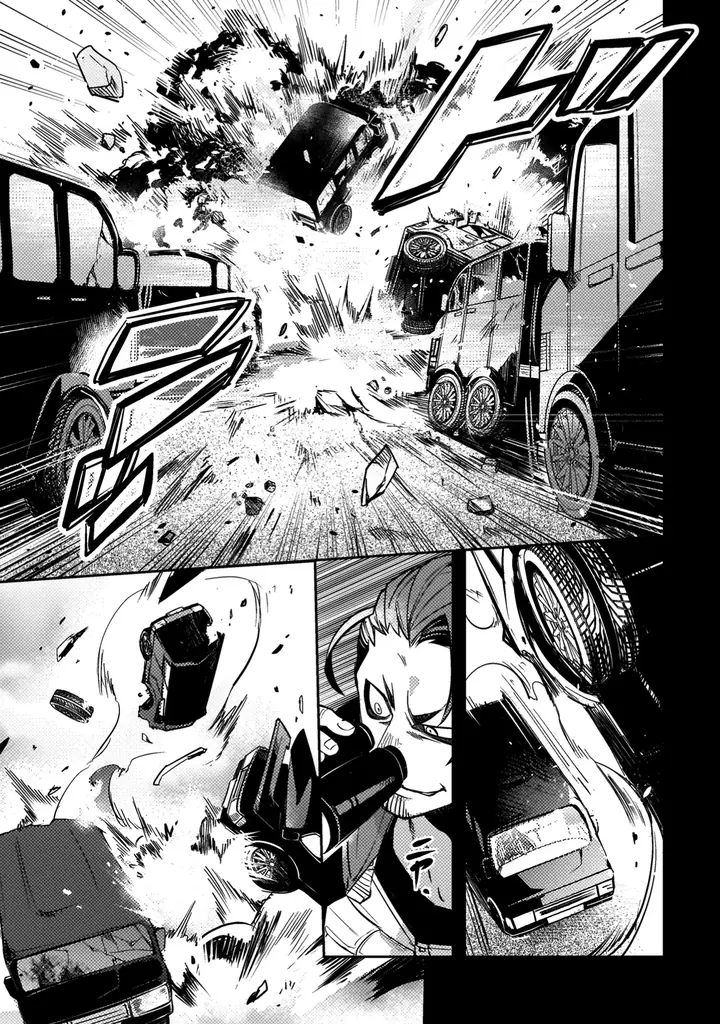 新刊発売を記念してヴァルキリーコミックス『爆弾魔な傭兵、同時召喚された最強チート共を片っ端から消し飛ばす』が【キミコミ】で1巻分完全無料！ 画像 11
