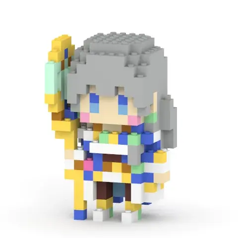 シリーズ12周年を迎える本格3DアクションRPG『白猫プロジェクト NEW WOLRD’S』がミタクルブロックで立体化！主人公・アイリス・キャトラたちが、手のひらサイズの“組み立てフィギュア”に！ 画像 5