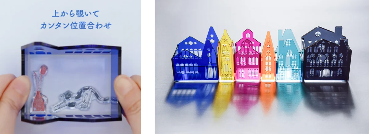 机の上を小さな“街並み”にできる！クリアスタンプ専用フレーム「街並みスタンプフレーム」8月下旬に新発売 画像 2