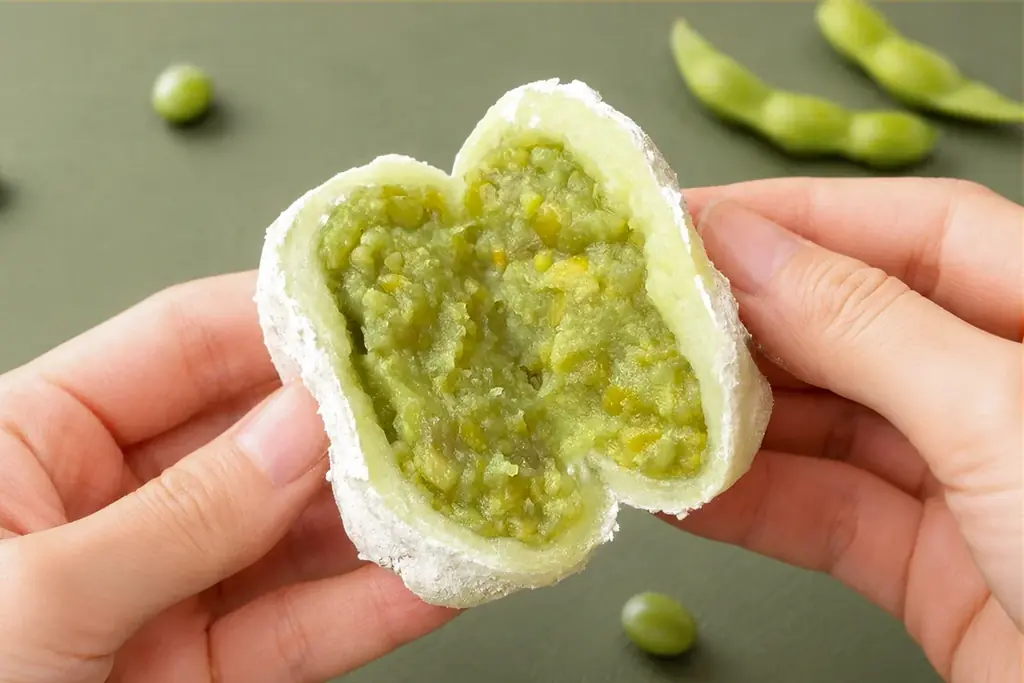 【“枝豆のつぶ感”が自慢！】圧倒的つぶつぶ×圧倒的もちもち！大幅進化した新作「冷やし生どら」など、ずんだスイーツ3種を発売。待望のオンライン初解禁も！ 画像 11