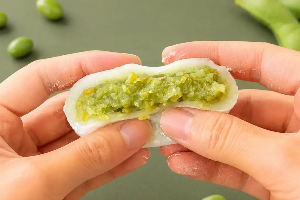 【“枝豆のつぶ感”が自慢！】圧倒的つぶつぶ×圧倒的もちもち！大幅進化した新作「冷やし生どら」など、ずんだスイーツ3種を発売。待望のオンライン初解禁も！ 画像 12