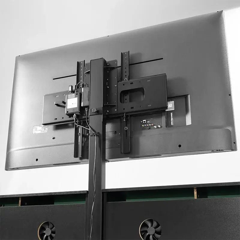 機材を冷やして熱暴走を防ぎ、大画面を最適な高さへ。ピタリと一体化する空調テレビボードと電動昇降スタンドを発売 画像 12