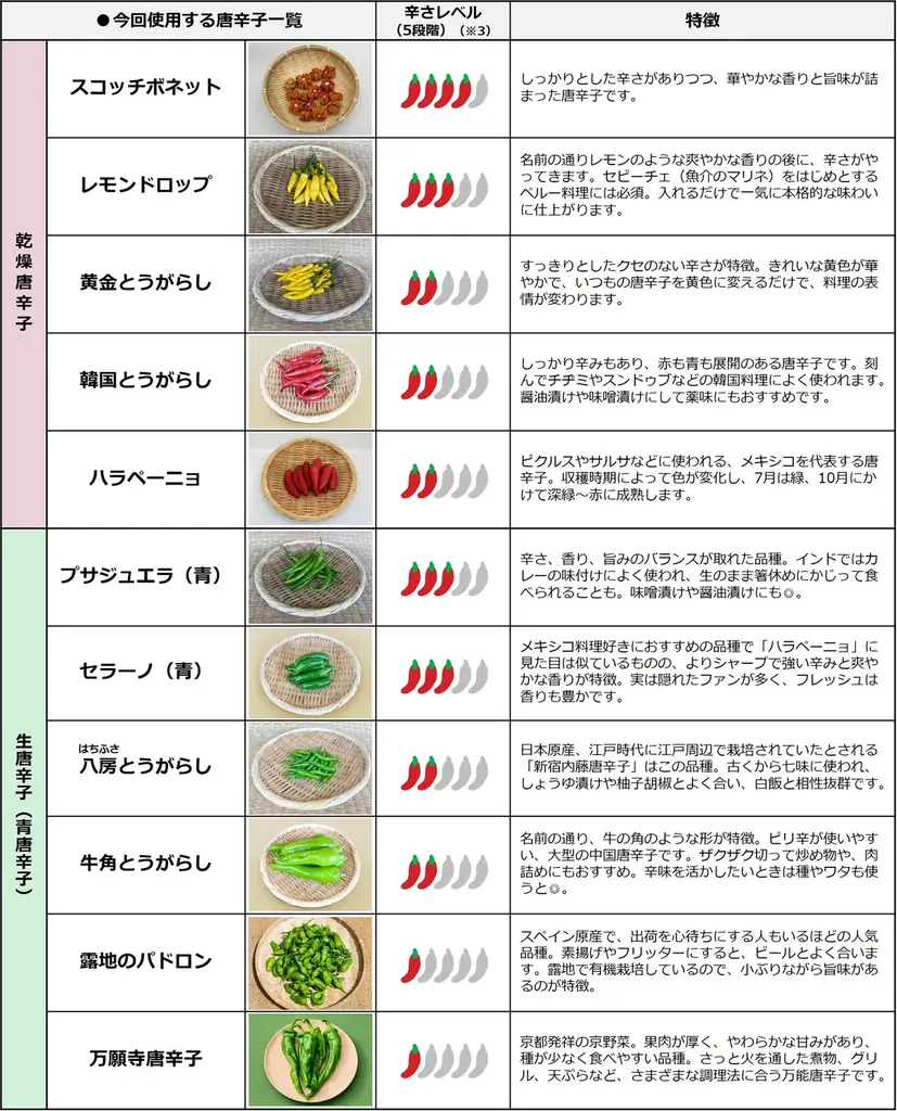 JR大宮駅「エキュート大宮/大宮 ノース」生唐辛子は今が旬！希少な「国産唐辛子」を使用した、ここでしか買えない夏の旨辛グルメ18商品が集結！スケールアップした唐辛子フェア「十色の刺激」を今年も開催!! 画像 2