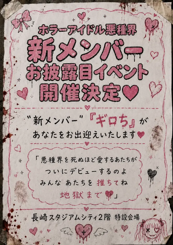 長崎スタジアムシティ初お化け屋敷『オシグルイ』長崎出身マイケルティー・ヤマグチによる恐怖の「推し活ホラーアイドルアトラクション」応援と歓声の聖地で絶叫フィーバーこの夏開幕 画像 3