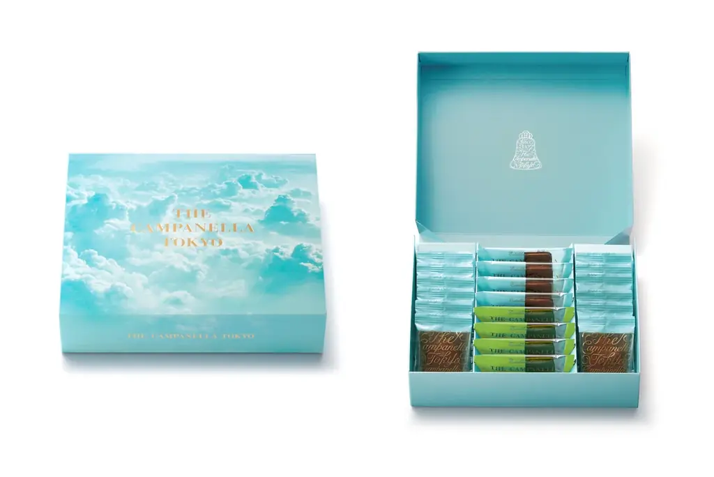 【新発売】「ザ カンパネラ 東京」から空港限定パッケージが登場！旅の始まりの心が踊るような特別な気持ちや、飛行機の窓から見た美しい空の広がりを表現した空港限定デザイン。 画像 2