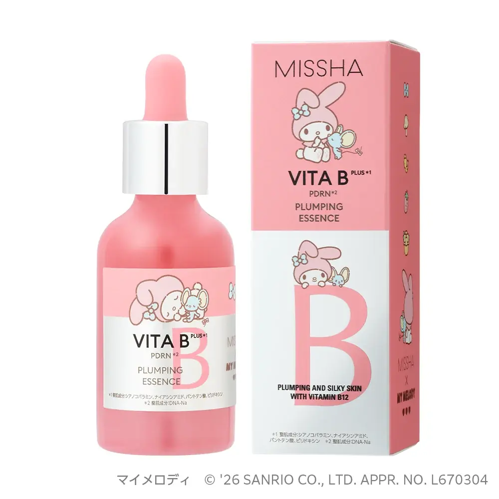毎日のスキンケアをシナモロールとマイメロディと一緒に MISSHAのVITAシリーズ美容液が数量限定コラボレーションパッケージで登場 画像 3