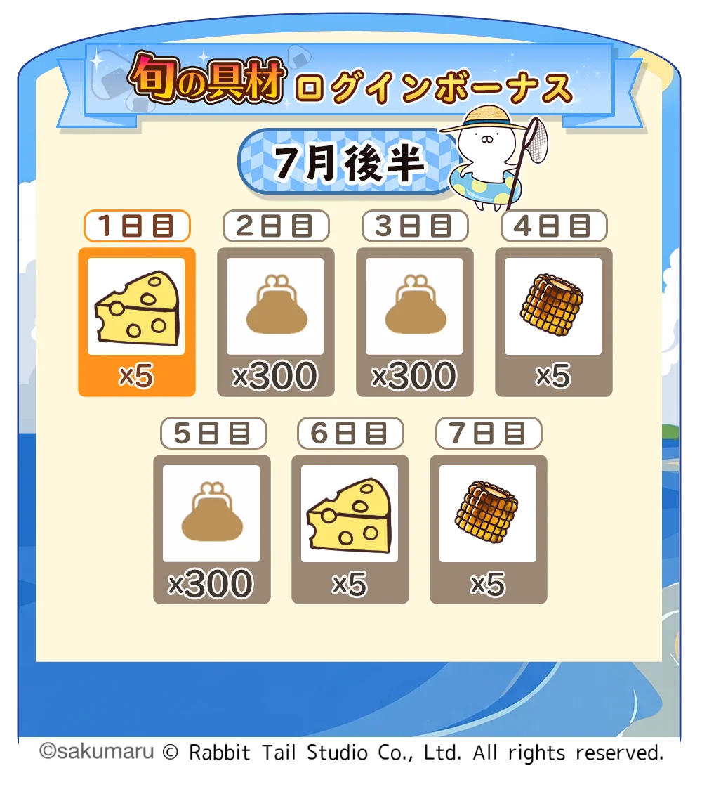 『うさまるキッチン』7月後半限定新規着せ替えが登場！ 画像 2