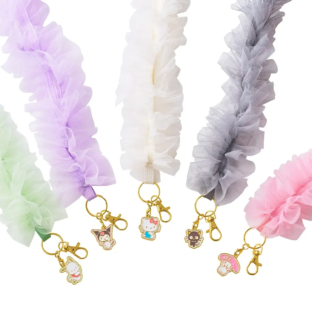 『サンリオキャラクターズ』ふわふわフリルがかわいいカプセルトイが登場！ キャラクターチャーム付きの「ソフトカラーチュールフリルストラップ」を７月22日（水）より「かぷえぼ」限定で展開開始 画像 3