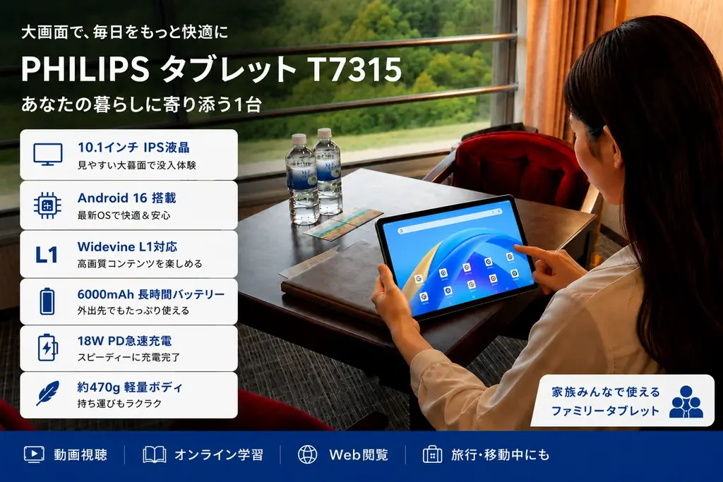 【フィリップス・タブレット】最新Android 16搭載モデルが当たる！公式X（旧Twitter）アカウントを開設。開設記念プレゼントキャンペーンを開始 画像 3