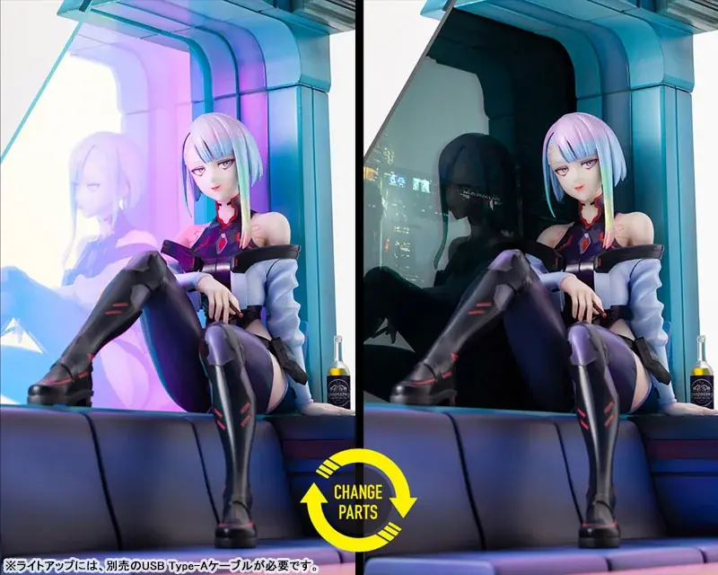 アニメ『サイバーパンク：エッジランナーズ』より、「ルーシー」のフィギュアがライトアップ仕様のジオラマとともに登場。あみあみにて予約受付中。 画像 17