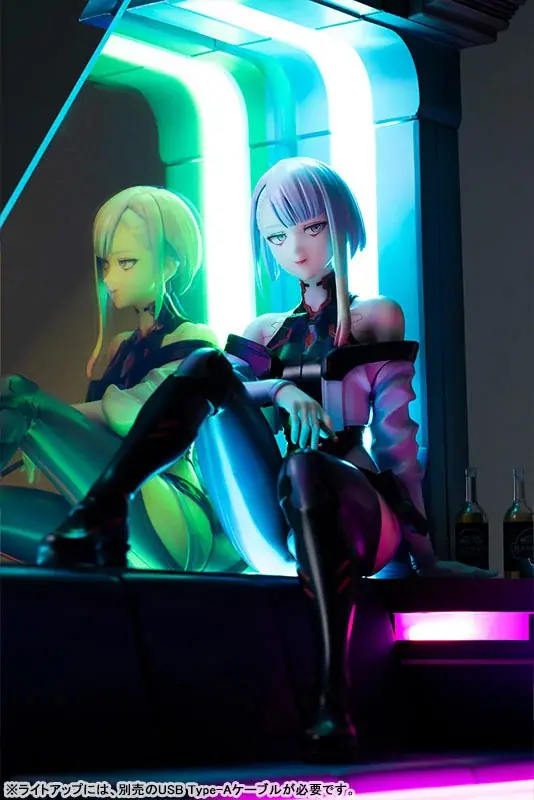 アニメ『サイバーパンク：エッジランナーズ』より、「ルーシー」のフィギュアがライトアップ仕様のジオラマとともに登場。あみあみにて予約受付中。 画像 6