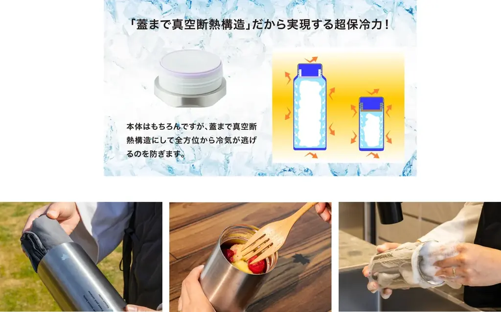 コンビニ氷も長時間キープ！「氷点下キープシリンダー」シリーズから新サイズ2種 新発売！ 画像 3