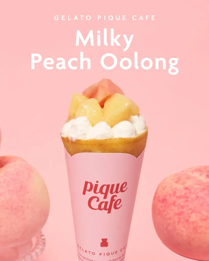 【gelato pique cafe】みずみずしい白桃とウーロン茶のハーモニー“Milky Peach Oolong” フェアを開催！夏にぴったりのクレープとソフトクリームが登場＜7月23日～＞ 画像 2